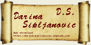 Darina Sipljanović vizit kartica